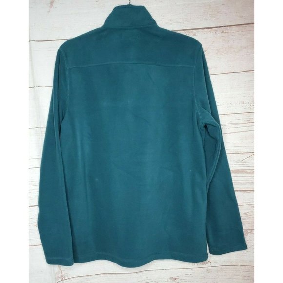 Croft & Barrow Small Green Extra Soft Artic Fleece 1/4 Zip Sweater With 2 Pocket - Picture 6 of 11